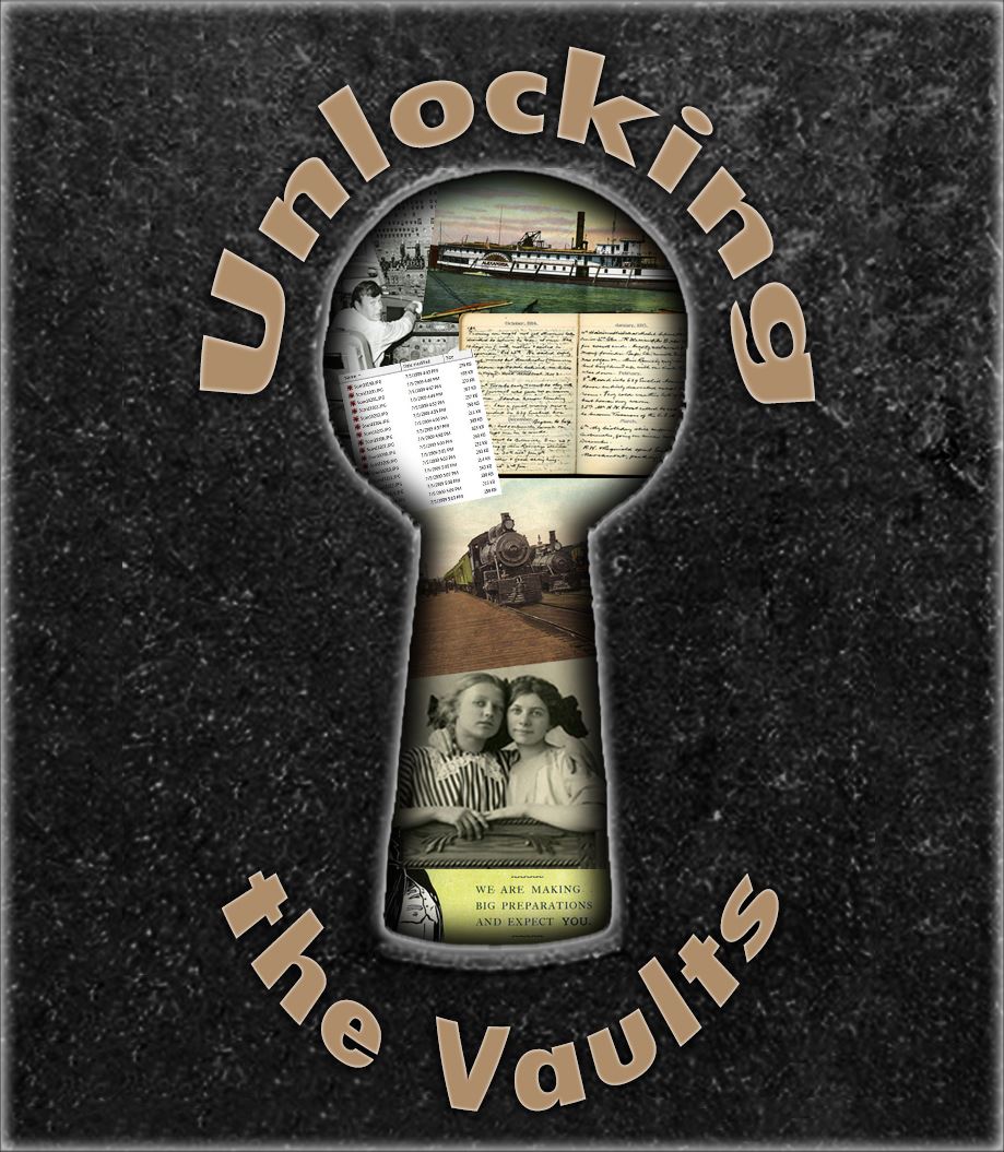 2019 Conference logo - Unlocking the vaults